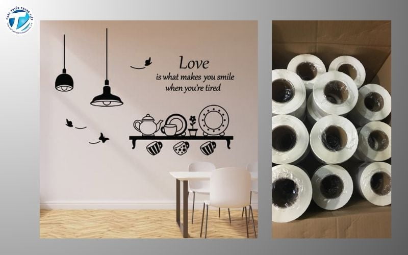 Decal chữ dán tường PVC